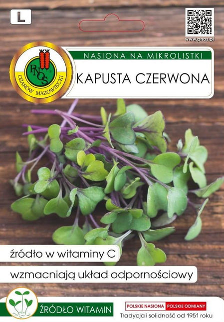 Nasiona - NA MIKROLISTKI KAPUSTA CZERWONA 10G - Niezłe Ziółko