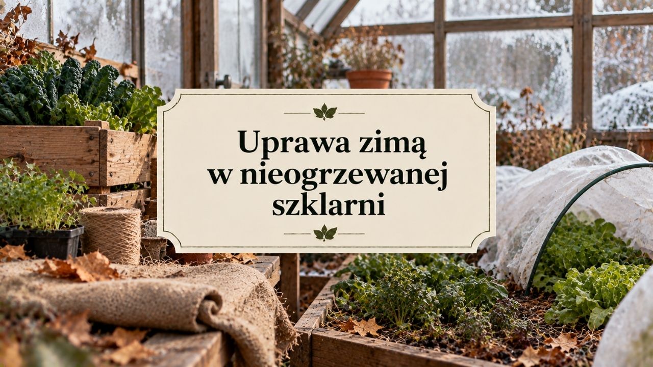 Nieogrzewana szklarnia zimą