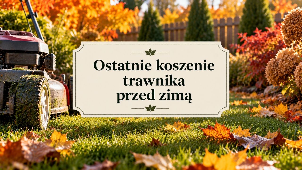 Ostatnie koszenie trawnika przed zimą