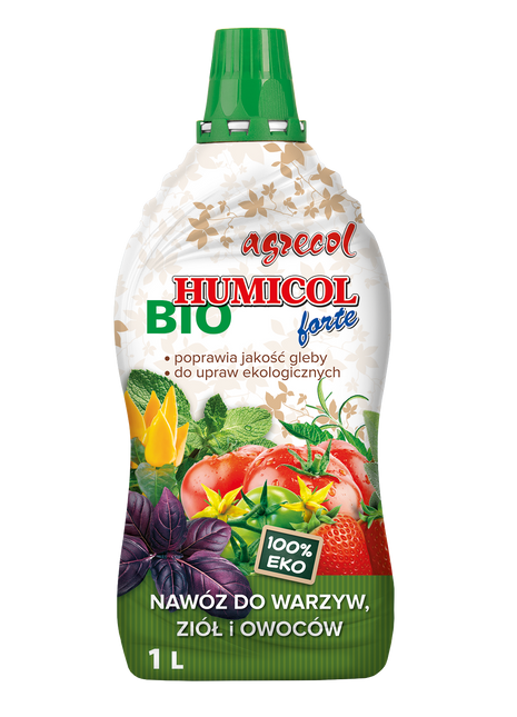 BIOHUMICOL FORTE – NAWÓZ DO WARZYW, ZIÓŁ I OWOCÓW 1L BIO