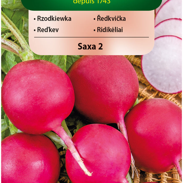 Nasiona - RZODKIEWKA SAXA 2 BIO 5G