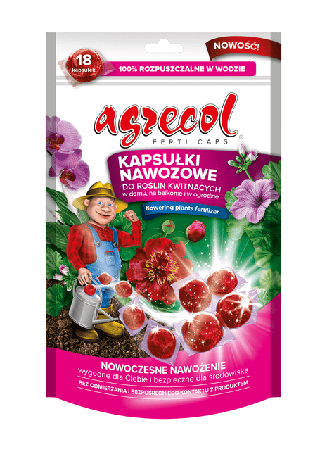 KAPSUŁKI NAWOZOWE - DO ROŚLIN KWITNĄCYCH W DOMU, NA BALKONIE I W OGRODZIE 18 SZTUK - Niezłe Ziółko