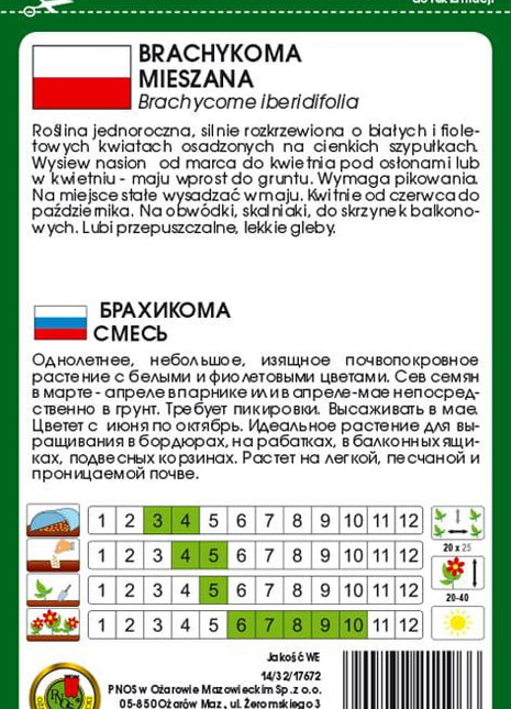 Nasiona - BRACHYKOMA MIESZANA 0,3g - Niezłe Ziółko