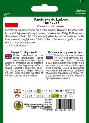 Nasiona - Fasola na Suche Nasiona Piękny Jaś 50g - Niezłe Ziółko