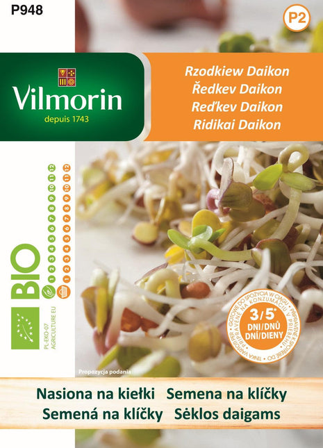 Nasiona - KIEŁKI RZODKIEW DAIKON BIO 10G - Niezłe Ziółko