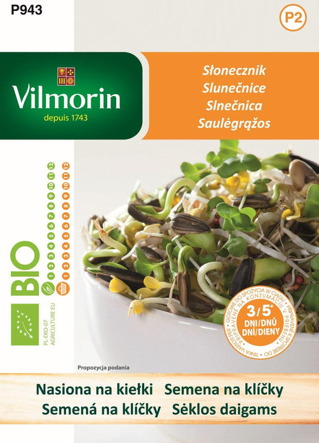 Nasiona - KIEŁKI SŁONECZNIK BIO 20G - Niezłe Ziółko