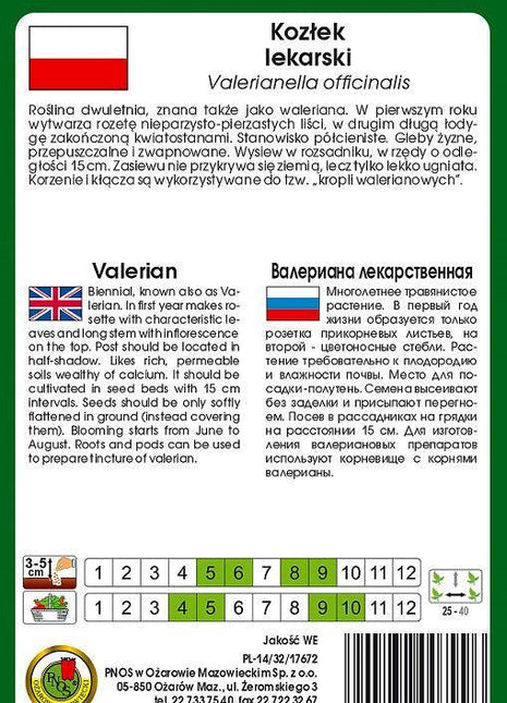 Nasiona - KOZŁEK 0,1g - Niezłe Ziółko