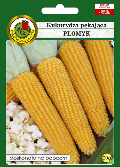 Nasiona - KUKURYDZA PĘKAJĄCA PŁOMYK 20g - Niezłe Ziółko