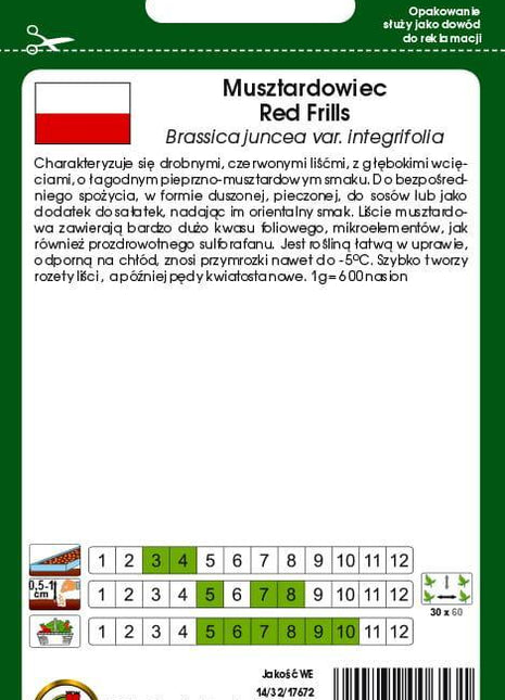 Nasiona - MUSZTARDOWIEC RED FRILLS 0,5g - Niezłe Ziółko