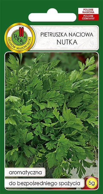 Nasiona - PIETRUSZKA NACIOWA NUTKA 5g - około 3750 sztuk nasion w opakowaniu - Niezłe Ziółko