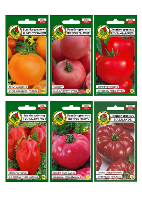 Zestaw do Wysiewu Pomidorowe Klasyki 6 szt. + akcesoria - Niezłe Ziółko