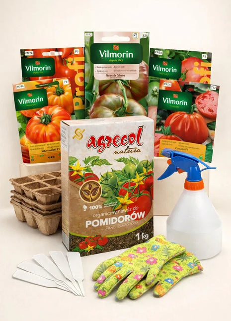 Zestaw do Wysiewu Pomidory Premium 6 szt. + akcesoria - Niezłe Ziółko