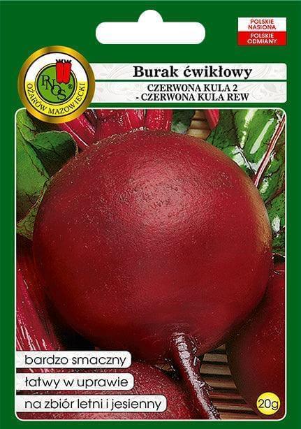 Nasiona - BURAK ĆWIKŁOWY CZERWONA KULA  20g - Niezłe Ziółko
