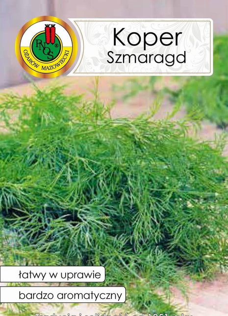 Nasiona - KOPER OGRODOWY SZMARAGD 5g - koło 2750 sztuk nasion w opakowaniu - Niezłe Ziółko