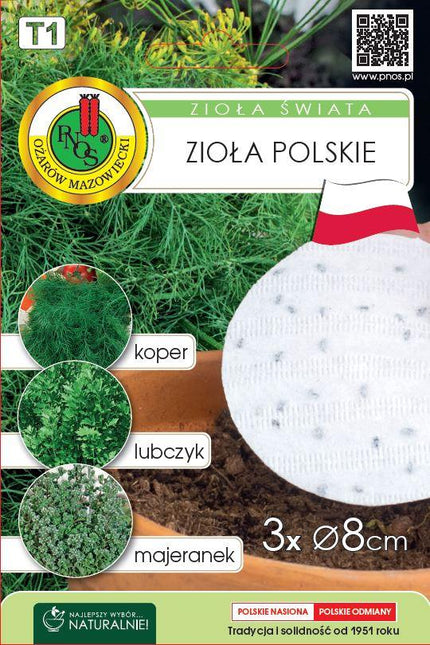 Nasiona - ZIOŁA ŚWIATA-ZIOŁA POLSKIE  3 sztuki krążków nasiennych po 8 cm średnicy - Niezłe Ziółko
