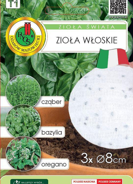 Nasiona - ZIOŁA ŚWIATA-ZIOŁA WŁOSKIE  3 sztuki krążków nasiennych po 8 cm średnicy - Niezłe Ziółko